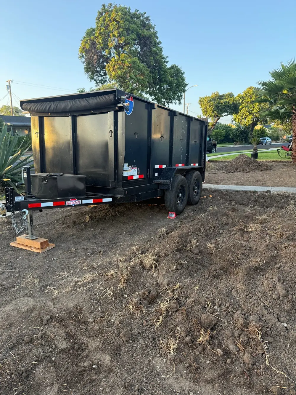 Dumpster Trailer on Jobsite